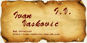 Ivan Vasković vizit kartica